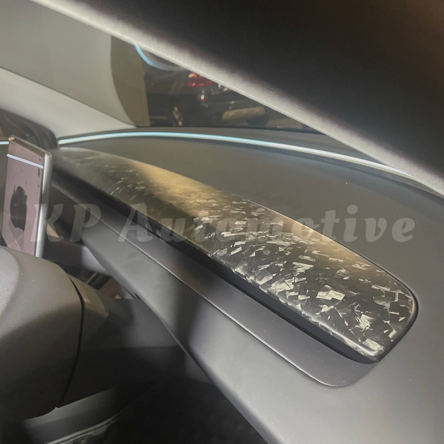 Matte Forged Carbon Replacement Dashboard for Model 3 Highland