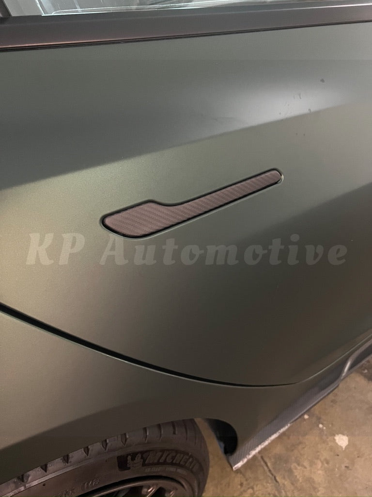 Model 3/Y Dry Carbon Door Handle Cover (Matte Carbon Fiber)