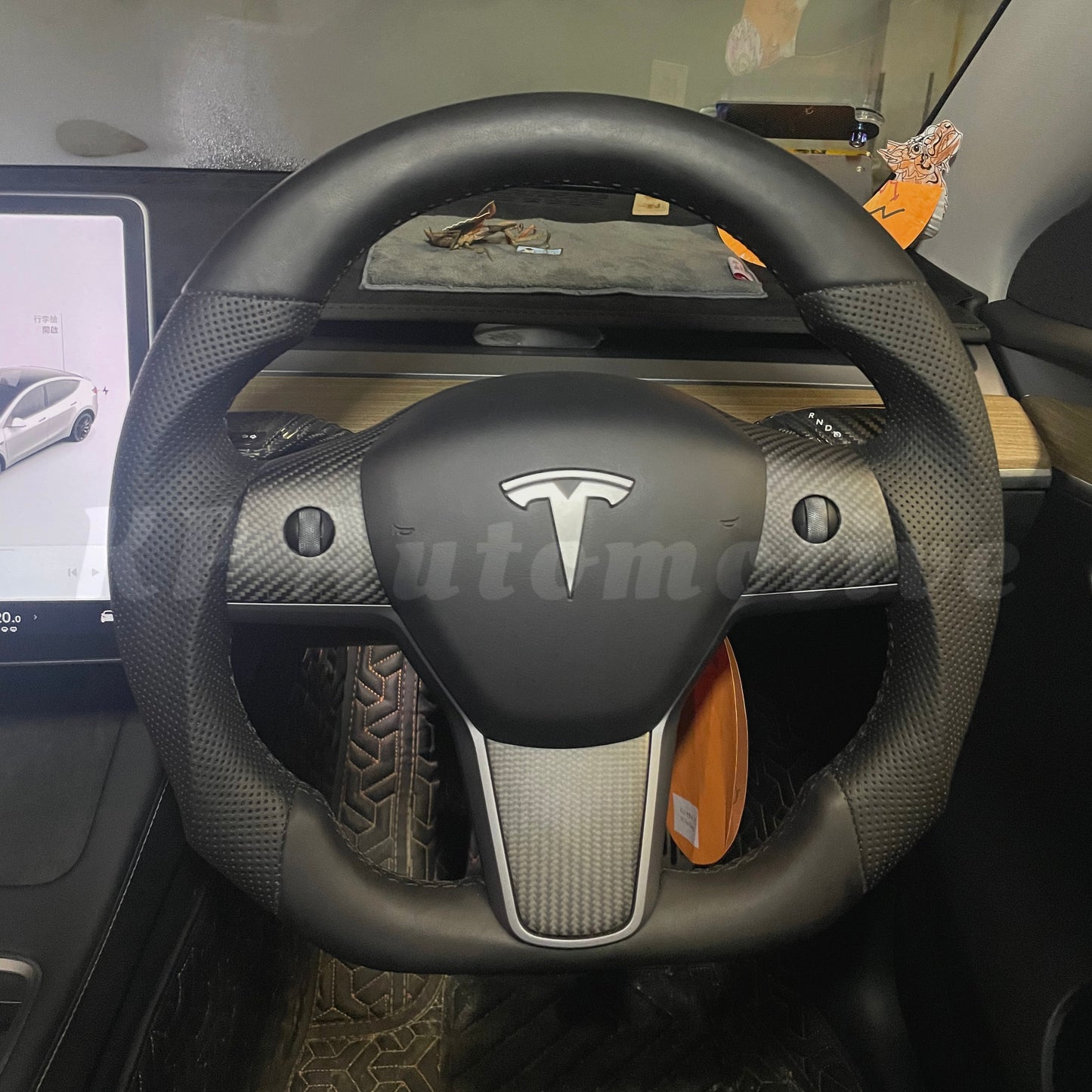 Model Y Perforated Leather Steering Wheel - Steering Wheel Only