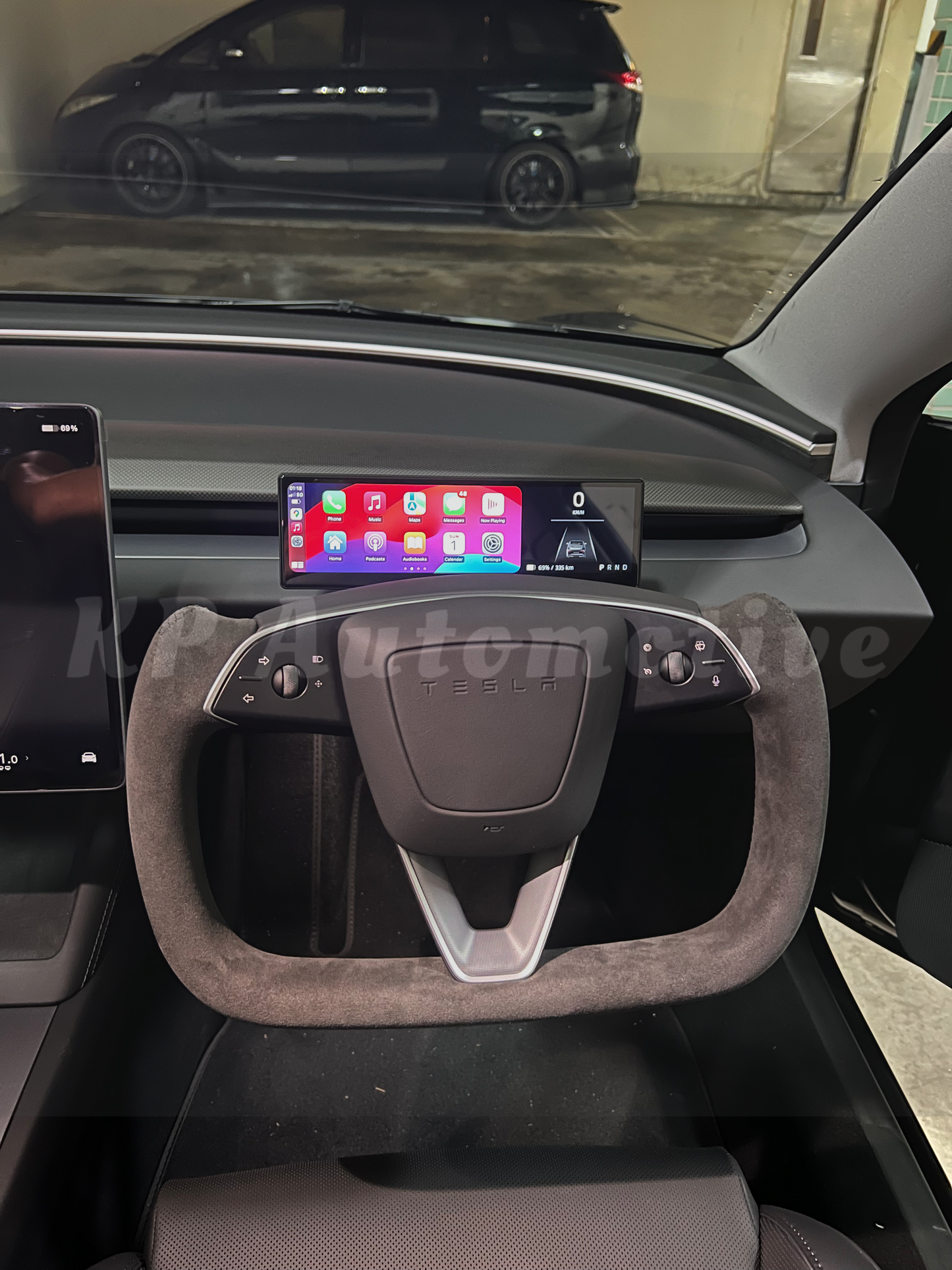 8.8" CarPlay Steering Wheel Display for Tesla Model 3 Highland with Front Camera