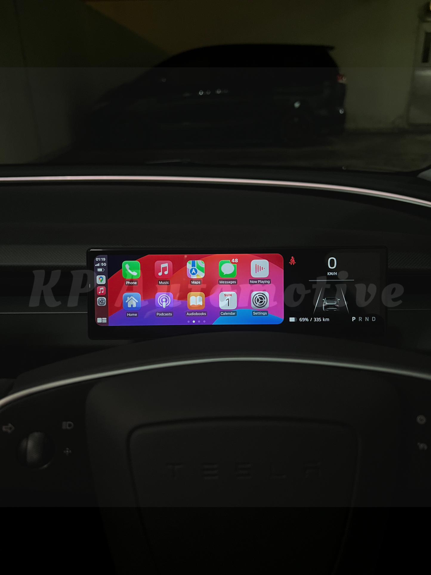 8.8" CarPlay Steering Wheel Display for Tesla Model 3 Highland with Front Camera